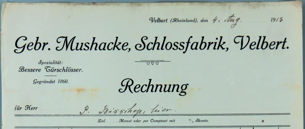 Gebr. Mushacke, Velbert Gebr. Mushacke